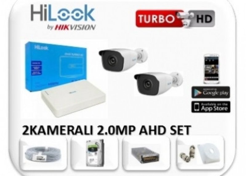 Hilook 2 Kameralı 2.0MP AHD Güvenlik Kamera Seti