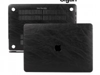 MacBook Air Kılıf Hard Case Touch ID 2018 2020 Modellere Uyumlu 13 inc Deri Kaplama Kılıf Leat