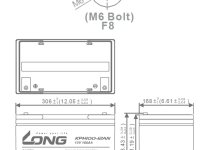 LONG 12Volt 100Ah Uzun Ömürlü Kuru Tip Akü