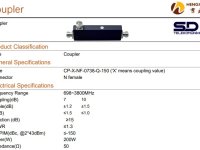 7dB Directional Tapper N Female 698/3800 MHz