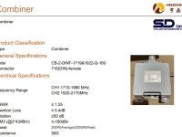 1800-2100 COMBINER DIN FEMALE 1710-1880 MHz/1920-2170MHz