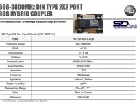 2 IN 2 OUT HYBRID COMBINER 698-3800MHz, DIN FEMALE, 300W, 160dBC