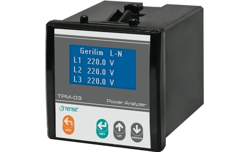 TPM-03 Haberleşmeli, 128×64 Grafik LCD Ekranlı Enerji Analizörü