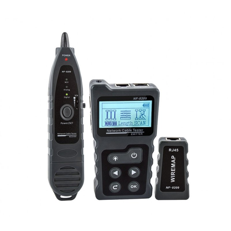 NF-8209 Data Kablo Mesafe ve Uç Bulucu Test Cihazı, PoE Testi , LCD Ekranlı