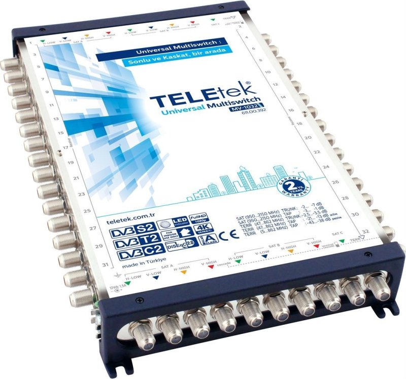 Teletek Uydu Santrali Multiswitch 10/32